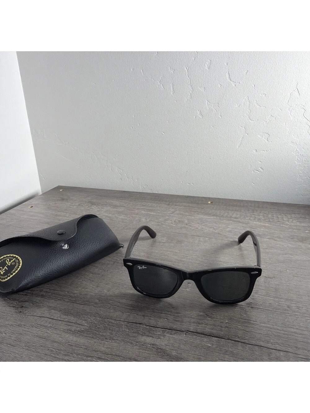 Ray-Ban Wayfarer Evolve Sunglasses RB 2140 901/5F Black CHEW MARKS